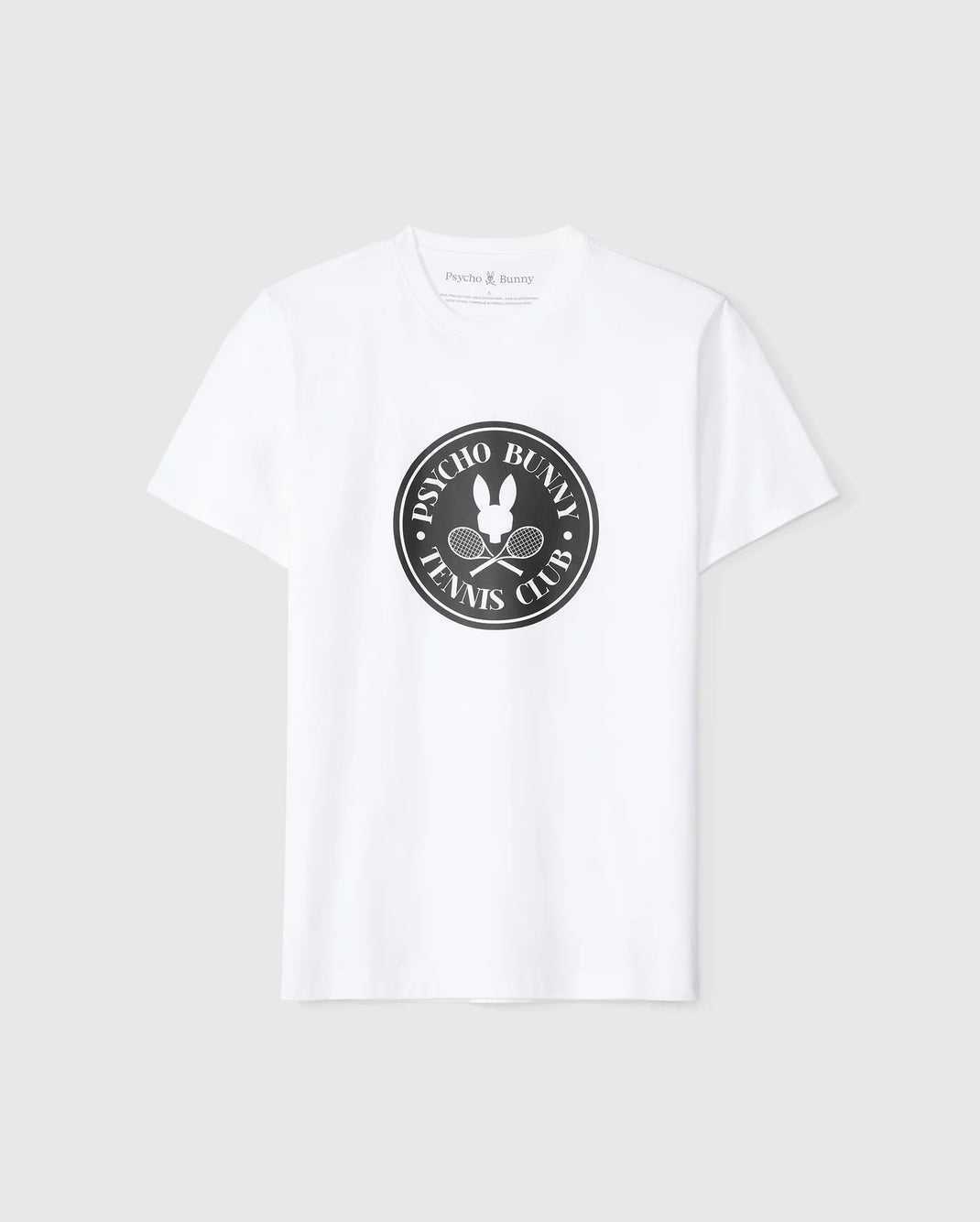 T Shirt Graphique Psycho Bunny Courtside Graphic Tee Blanche Homme | IHR-07516599